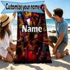 Custom Name Personalized Five Nights at Freddy's Print Beach Towel, for Trip Camping Beach Party Home Decor, Birthday Gift for Family & Friends