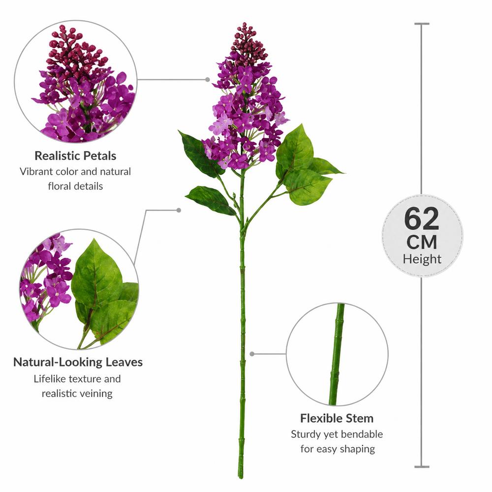 New Silk Artificial Lilac Flower Decorative Fake Faux Flower Handmade Craft Wedding Bouquet Ceremony Arrangement