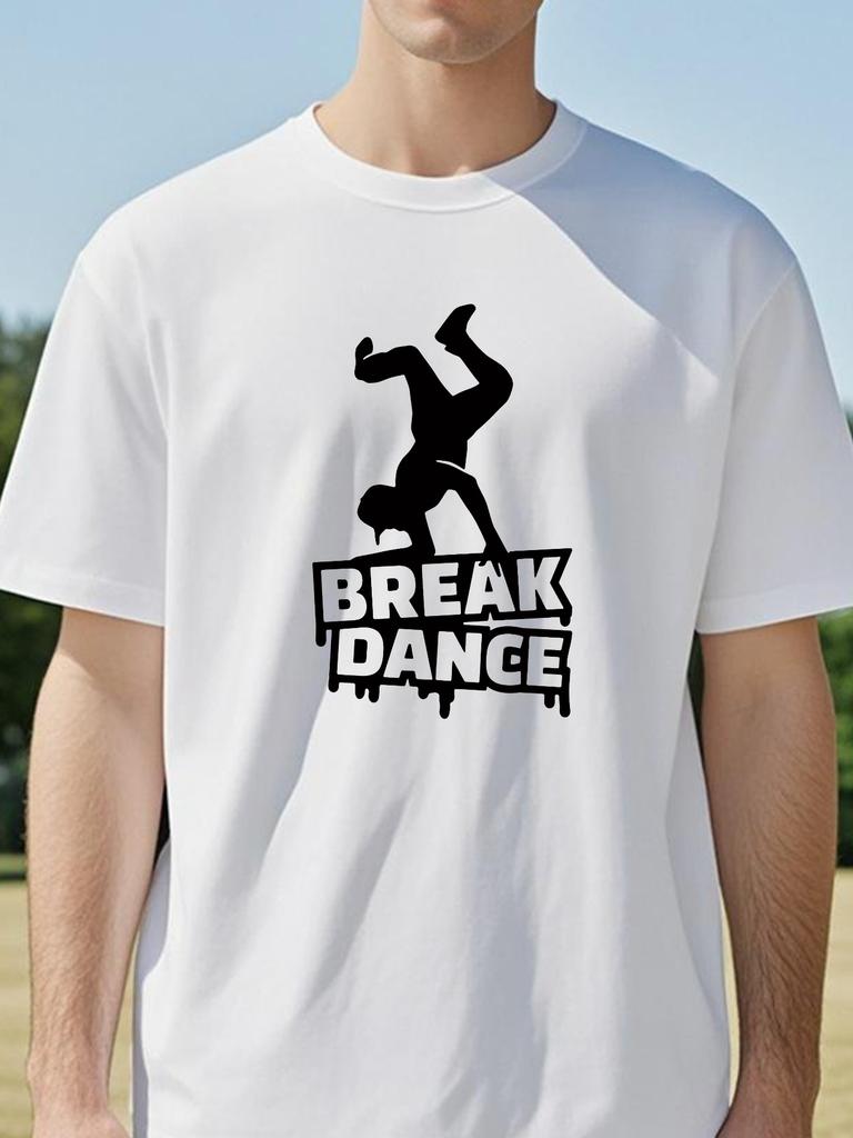Lustige Breakdance Grafik T-Shirts Harajuku Hip Hop Streetwear Kurzarm Breakdance T-Shirt
