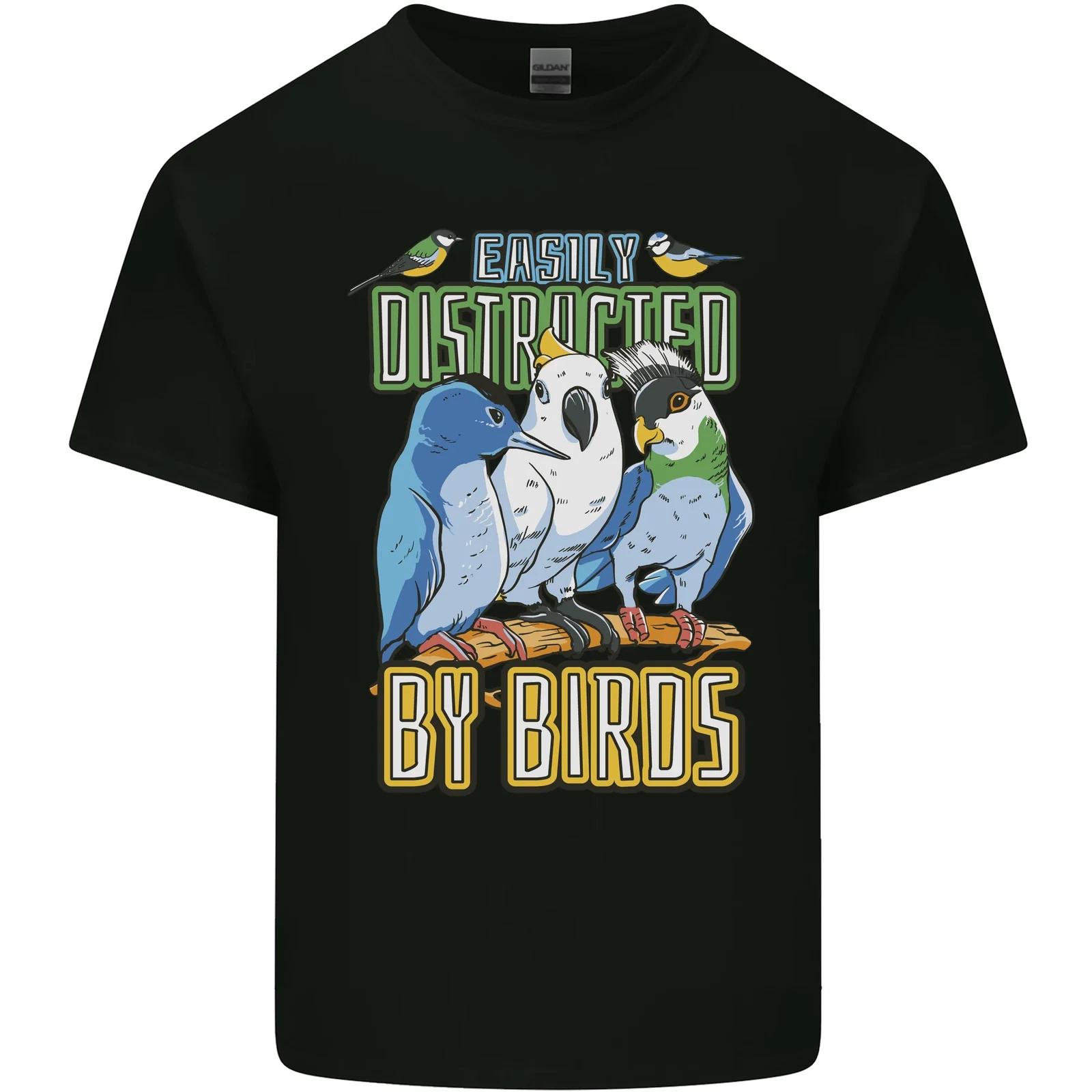 Easily Distracted by Bird Watching Kids T-Shirt Childrens S