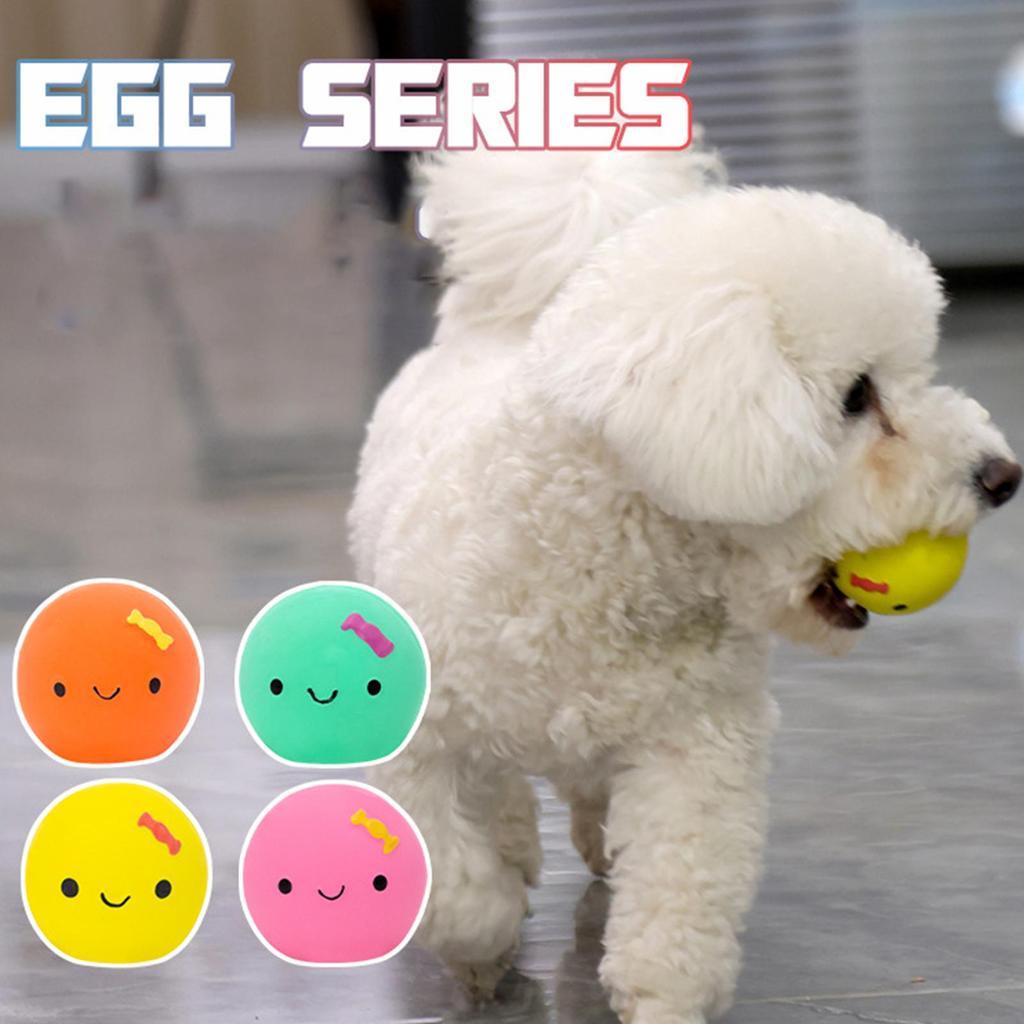 Ei Ball Hundespielzeug Quietsch Süße Ei Puppenform Haustier Kauen Latex Gummi Ei Lustig Vierfarbig Hund Quietschball Für Geburtstage Weihnachten