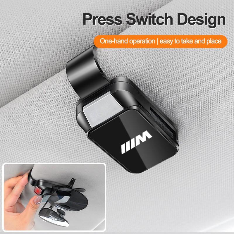Car Press Switch Glasses Clip Case Sunglasses Bracket Storage For BMW M Performance F20 F40 F22 F30 E90 F32 F06 F07 F46 E60 M5 QQW1