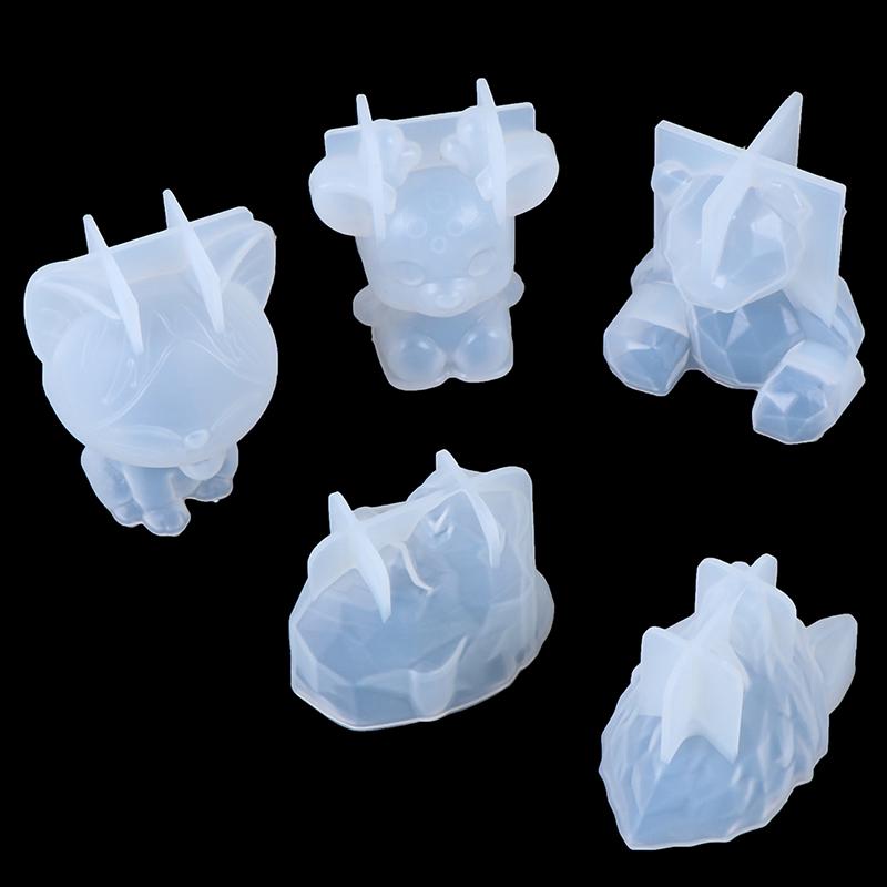Geometric Bear Silikonová forma Diy Stereo Mirror Form Mousse Ornaments Dekor