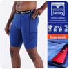 Men's Quick-Dry Elastic Running Shorts with Pockets - Moisture-Wicking, Sports Fitness, Five-Point Style for Basketball and Outdoor Activities.