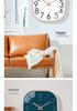 Ultra-Quiet Modern Square Wall Clock for Living Room - Fashionable, No-Punching, Radio Controlled