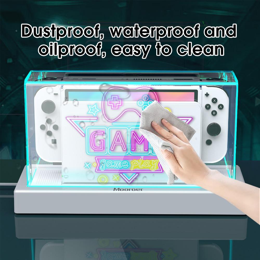Průhledné ochranné pouzdro, kryt proti prachu pro Nintendo Switch/OLED Host Shell, světelný kryt, základna NS Games Accessories
