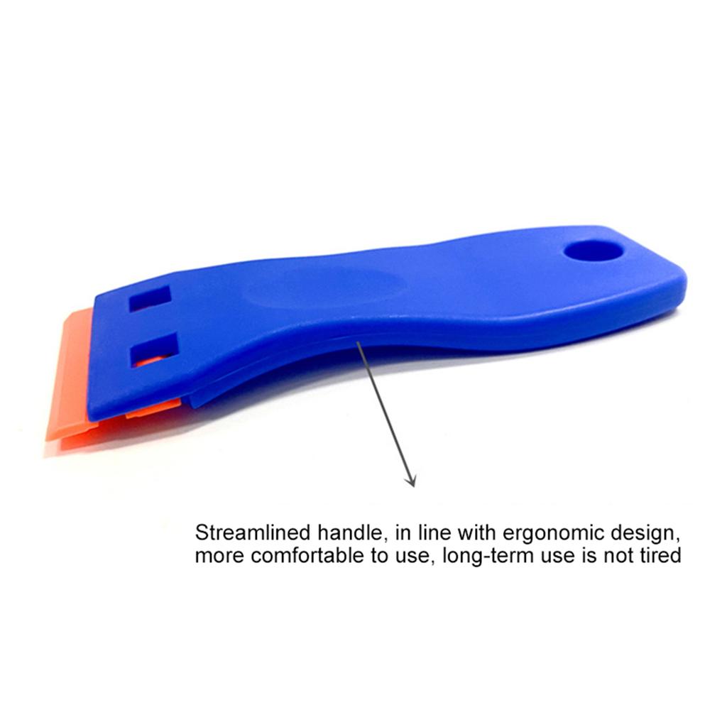 Reusable Plastic Razor Scraper for Removing Car Labels Stickers Glue Decals On Glass Windows No Scratches