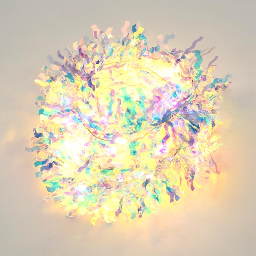 Christmas Iridescent Artificial Madder Colorful Foil Tassel Garland Christmas Tree Wedding Birthday Party Home Decor Supplies