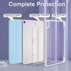Tablet Case for iPad (2025)/iPad 10.9 (2022) Acrylic Back PU Leather Flip Cover with Pencil Slot