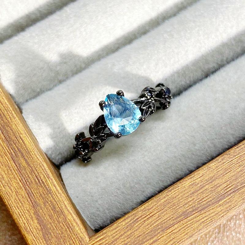 Dark Punk Personality Bow Love Zircon Stacked Open Ring Niche Genderless Style High Sense Ring