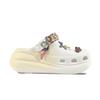 Crocs Crush Clog EVA Lemon Decorative Buckle Hand Painted Graffiti Casual Fashion Versatile Hole Shoes Unisex White