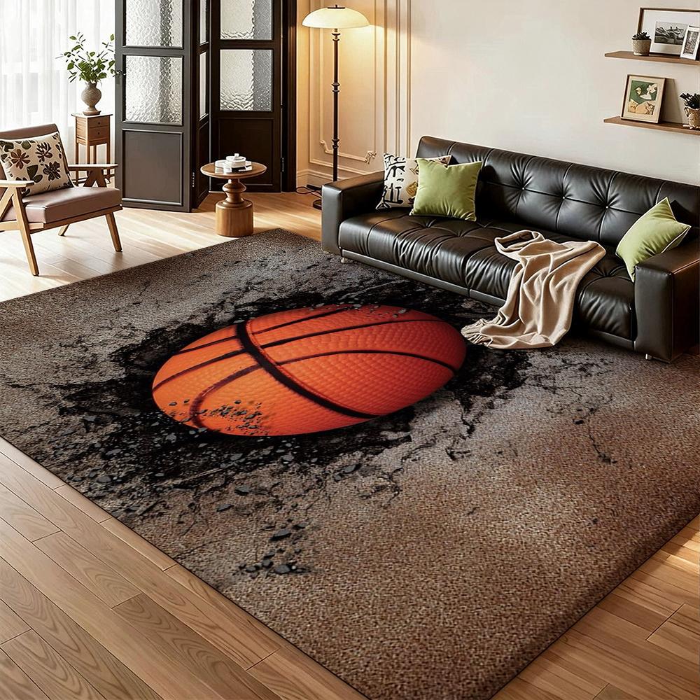 Wooden Basketball Court Indoor Rug Durable Stainresistant Easyclean Carpet For Bedroom Door Living Room Area Home Party Decor Birthday Gift