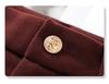 Women's Khaki High-Waisted Wool Wide-Leg Trousers - New 2024 Autumn/Winter Collection