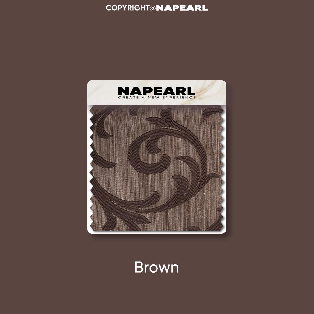 

1 шт. NAPEARL Высокое качество в европейском стиле затемняющие жаккардовые шторы для декора маленького окна 132x46 см W132cm x L46cm коричневый