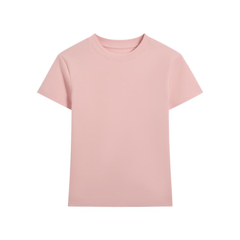 Women's French Round Neck Short-Sleeve T-Shirt with Straight Shoulders