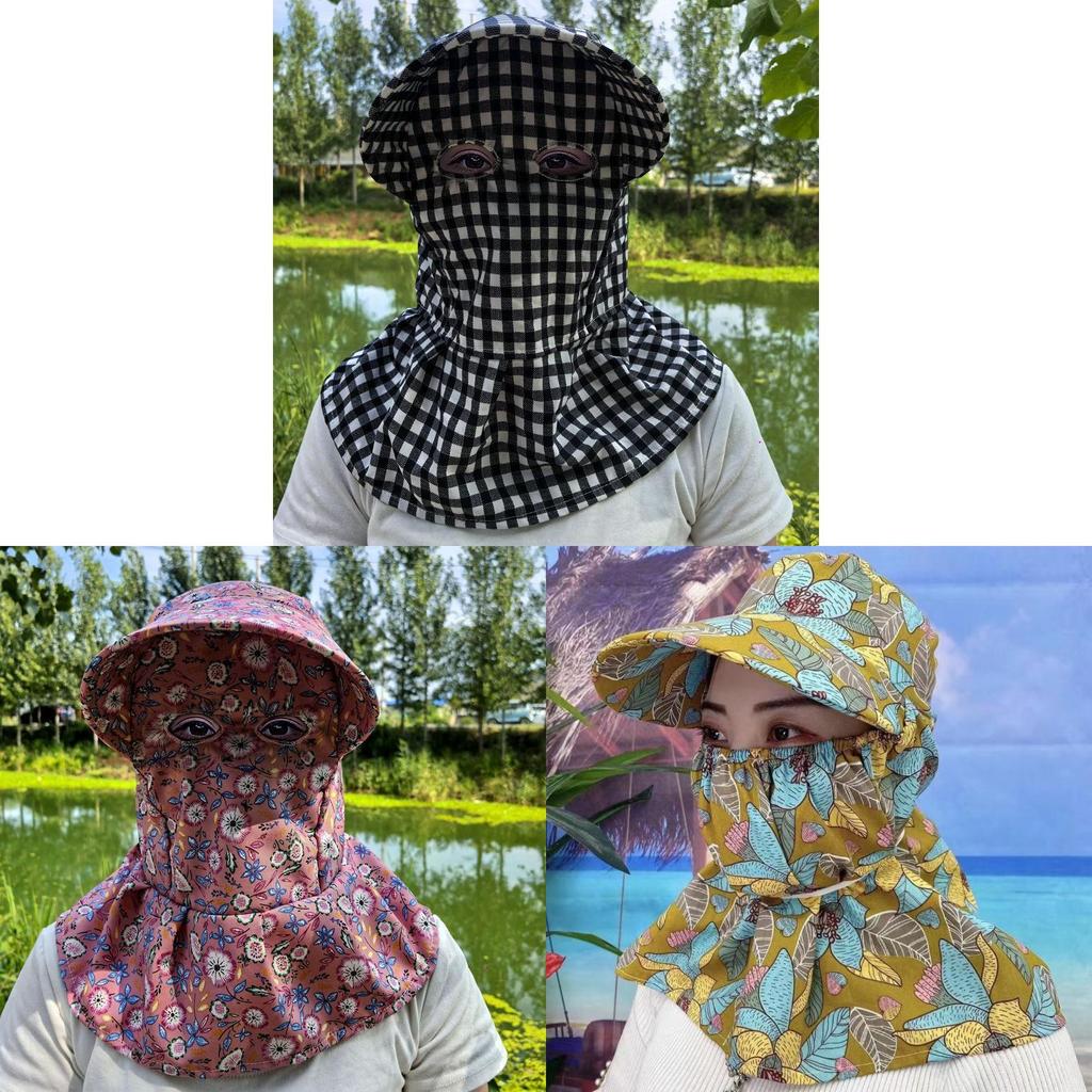 Sun Protection Cap With Full Face Shield For Outdoor Gardening And Work