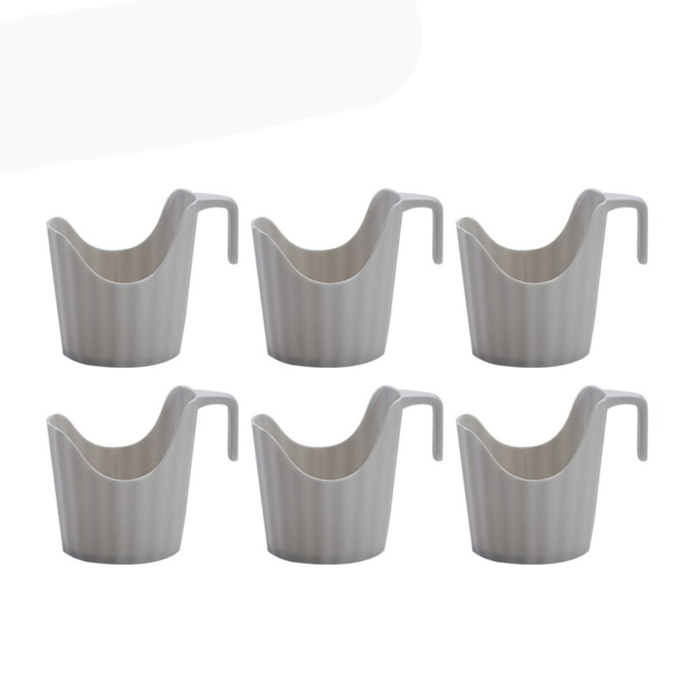 

6pcs Thick Plastic Beverage Holder Base Disposable Cup Cover New Paper Cup серый