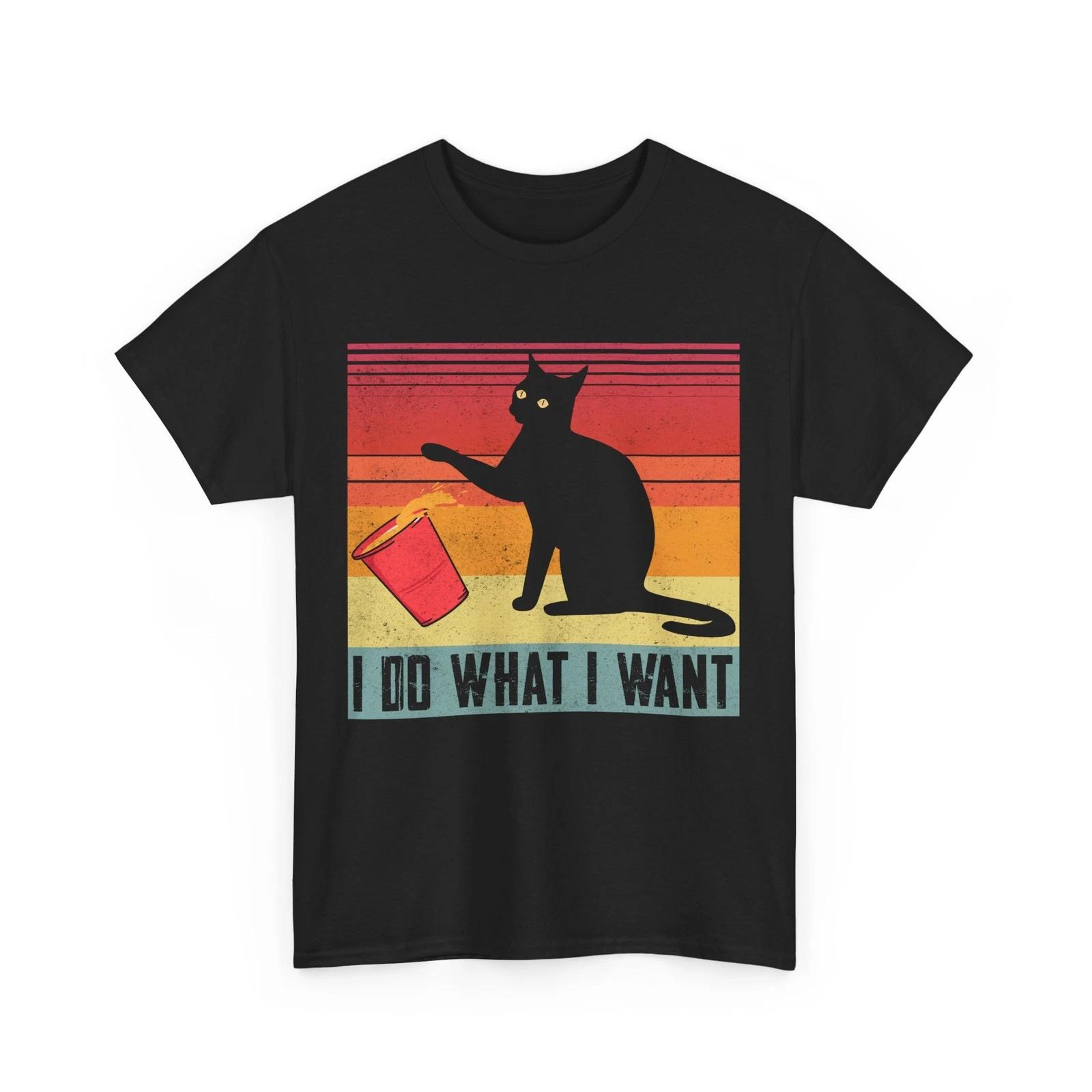 Cat Shirt, I Do What I Want Cat Funny Tee, Car Vintage Tshirt, Animals Lover Tee S