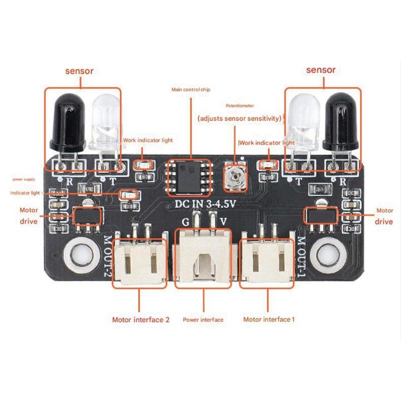 Auto Follow Module Infrare Detection Sensors Module Intelligent Automatic Car Driving Obstacle Detection Fast Response