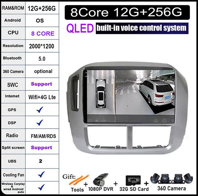 9 Lnch For Honda Pilot 2006 2007 2008 Car Radio Video Multimedia QLED Navigation GPS IPS 4G Wifi Stereo Screen Auto
