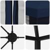 Pavilion with Side Walls 6 X 3 M Blue Polyester and Steel 190 G M²