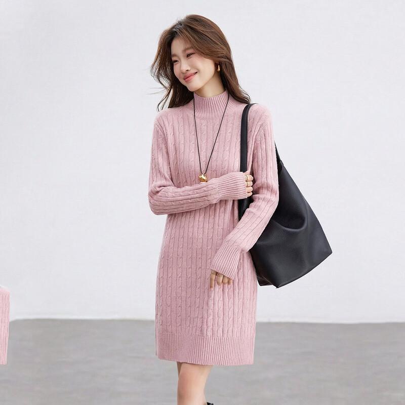 

Srcr Women s 100% Merino Wool Half-High Collar Sweater One Size