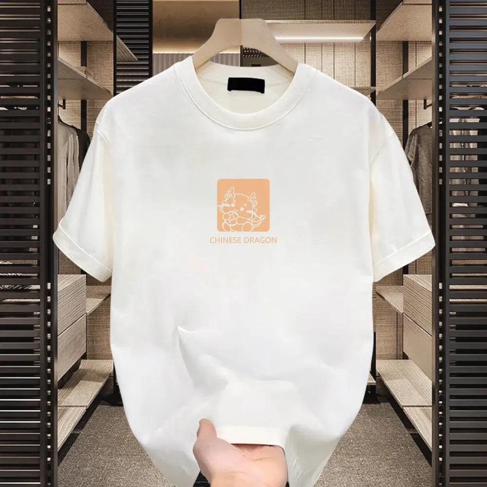 High-End American Heavy Cotton Short-Sleeved T-Shirt Men'S Trendy Brand Street Loose Top And Shirt Men'S
