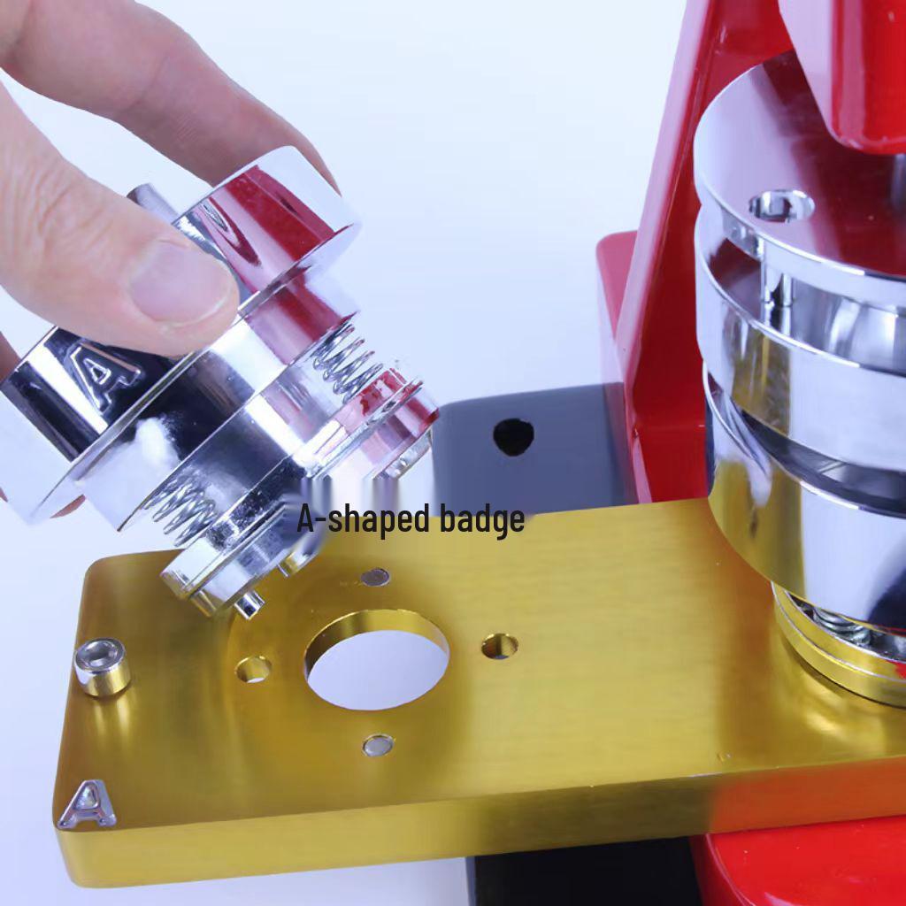 Manual Badge Making Machine: Complete Set with Mold Parts for Crimping