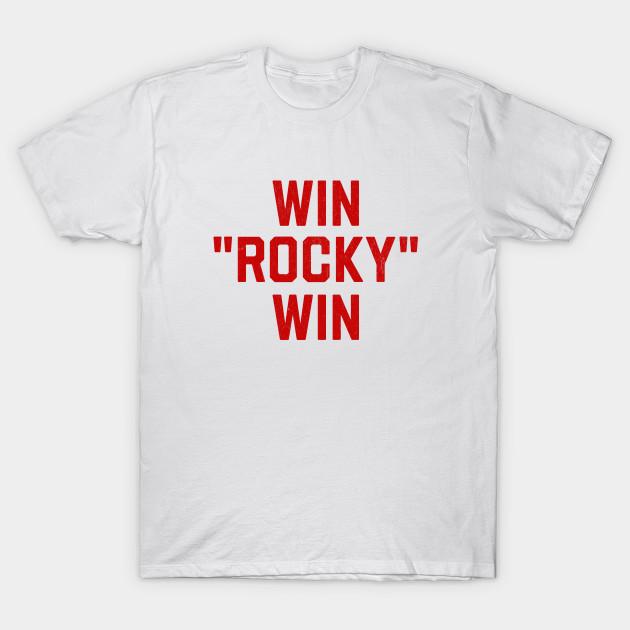 Men Black Print T-shirt Win  Rocky  Win No-Cut Transfer Paper Print Cotton Tshirt M белый