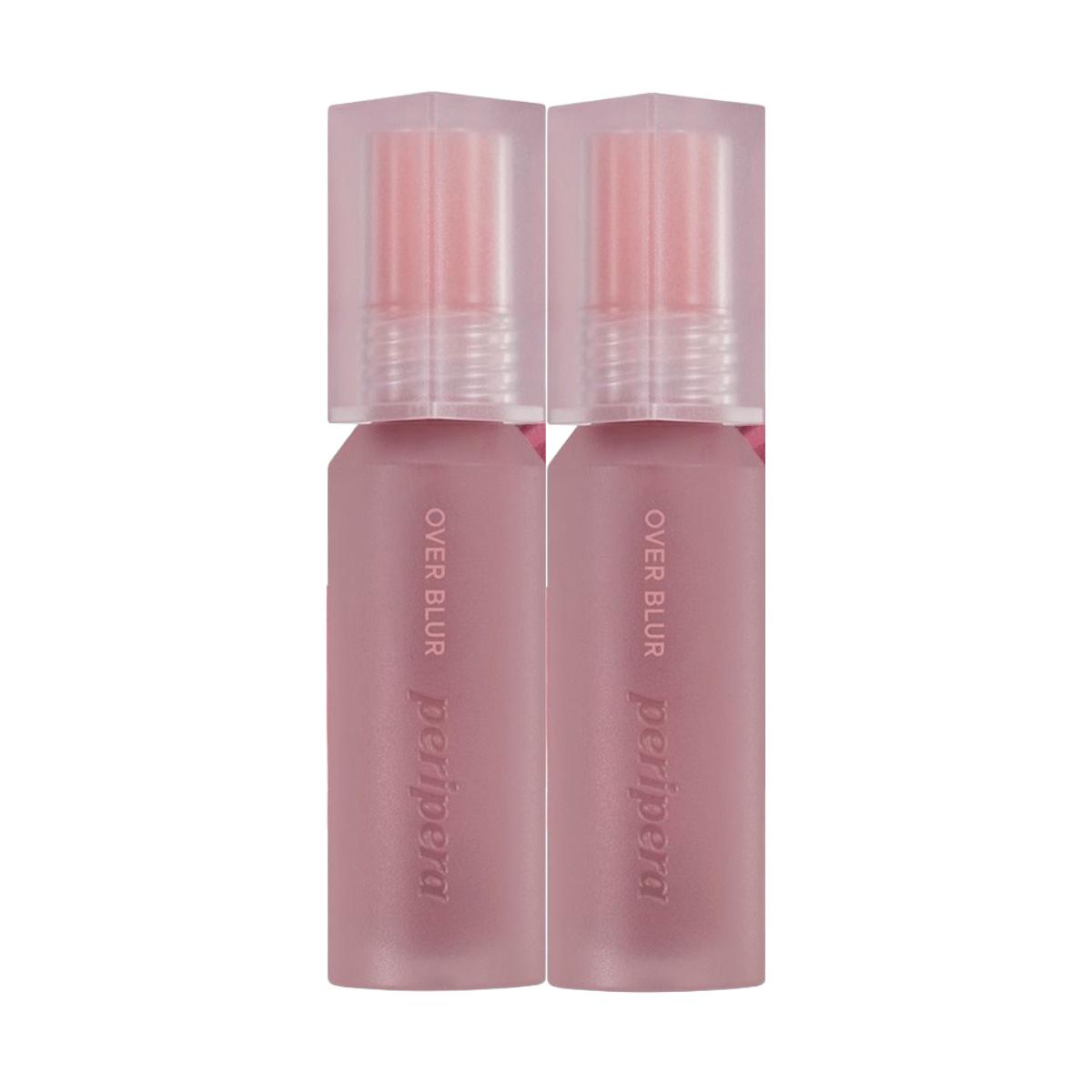 Peripera Over Blur Tint #017 Pinkly Pass, 3.5g (2EA) - Soft Matte Blurring Lip Stain Set
