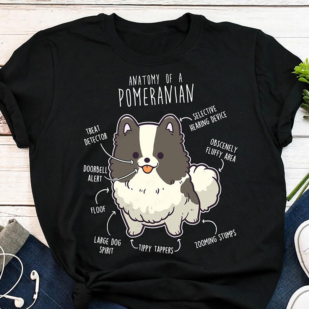 Parti Pomeranian Shirt, Women Men, Funny Dog Lover Gift, Cute Pom T-shirt, Bl...