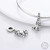 Copper Beaded Pendant Shiny Zircon Animal Elephant Puppy Original 3Mm Bracelet Women Fine Jewelry