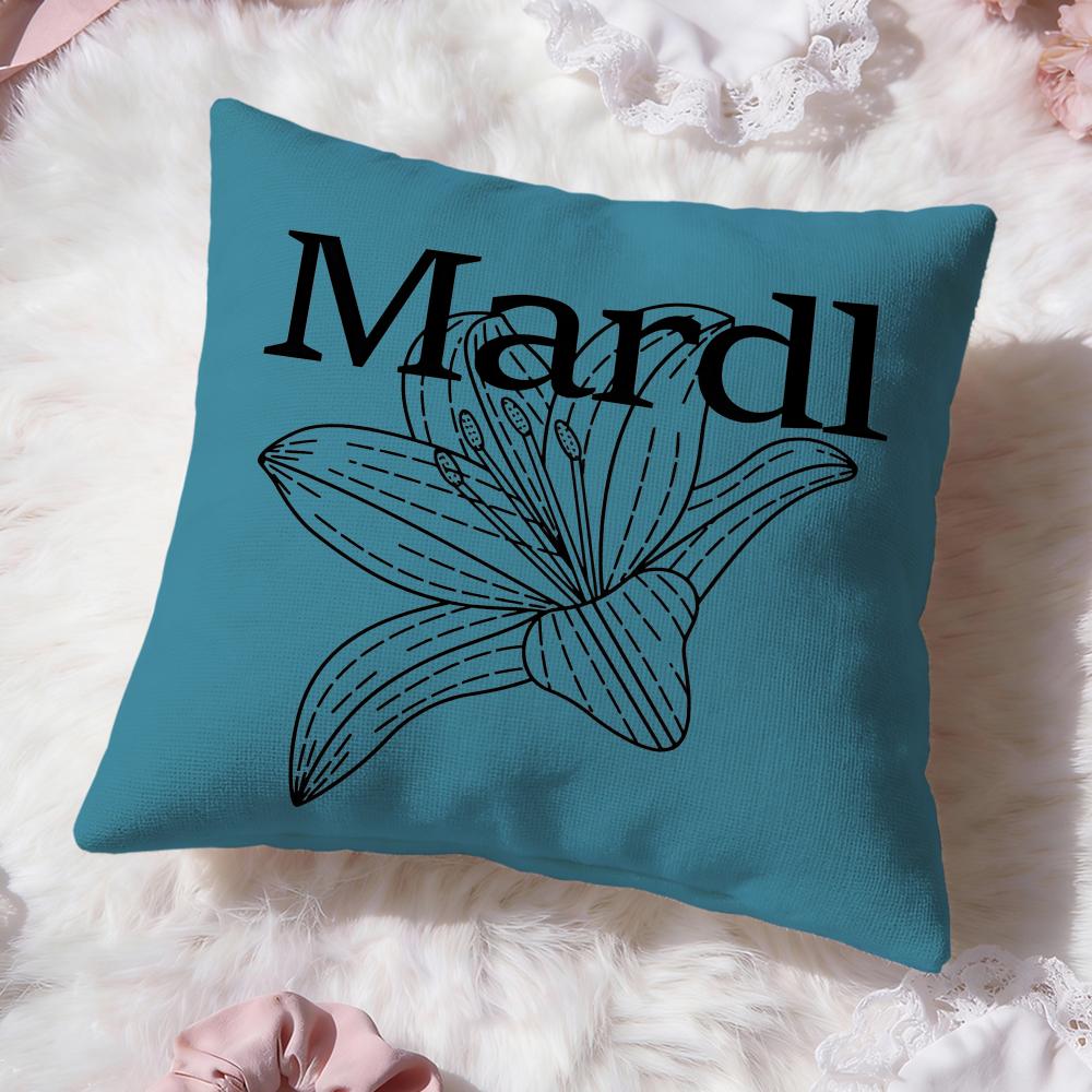 Brand M-Mardi MercrediS Cushion Cover Premium Comfort Reversible Pillow Cove -Two In One Design for Any Room & Car Interior