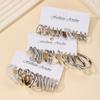 18 Pairs Silver Color Pearl Twist Hoop Earrings Set Vintage Metal Circle Geometric Earrings for Women 2024 Trendy Jewerly Gifts