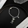 Mechanical Bear Heart Elastic Beaded Couple Bracelet - Stainless Steel Jewelry