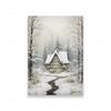 Modern Minimalist Farmhouse Elk  Snowman HD Canvas Wall Art  Holiday Vibes Poster for Bedroom  Living Room Decor