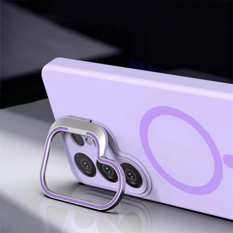 For Magsafe Liquid Silicone Case For Samsung Galaxy S26 S25 S24 S23 Ultra Edge Funda S25 Ultra Metal Lens Protect Magnetic Cover