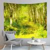 Autumn Forest Tapestry Red Fallen Leaves Tapestry Natural Scenery Tapestry Home Living Room Bedroom Dorm Decor Background Cloth