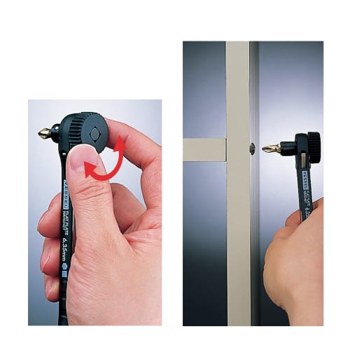 VESSEL Plate Ratchet Driver Set (with 10 Phillips, Flathead, and Hex Bits) TD-70