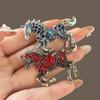 Clásicos   Broches de Caballo Esmaltados Para Mujeres Unisex Creat Animales del Zodiaco Pines Regalos de Año Joyería Decoración