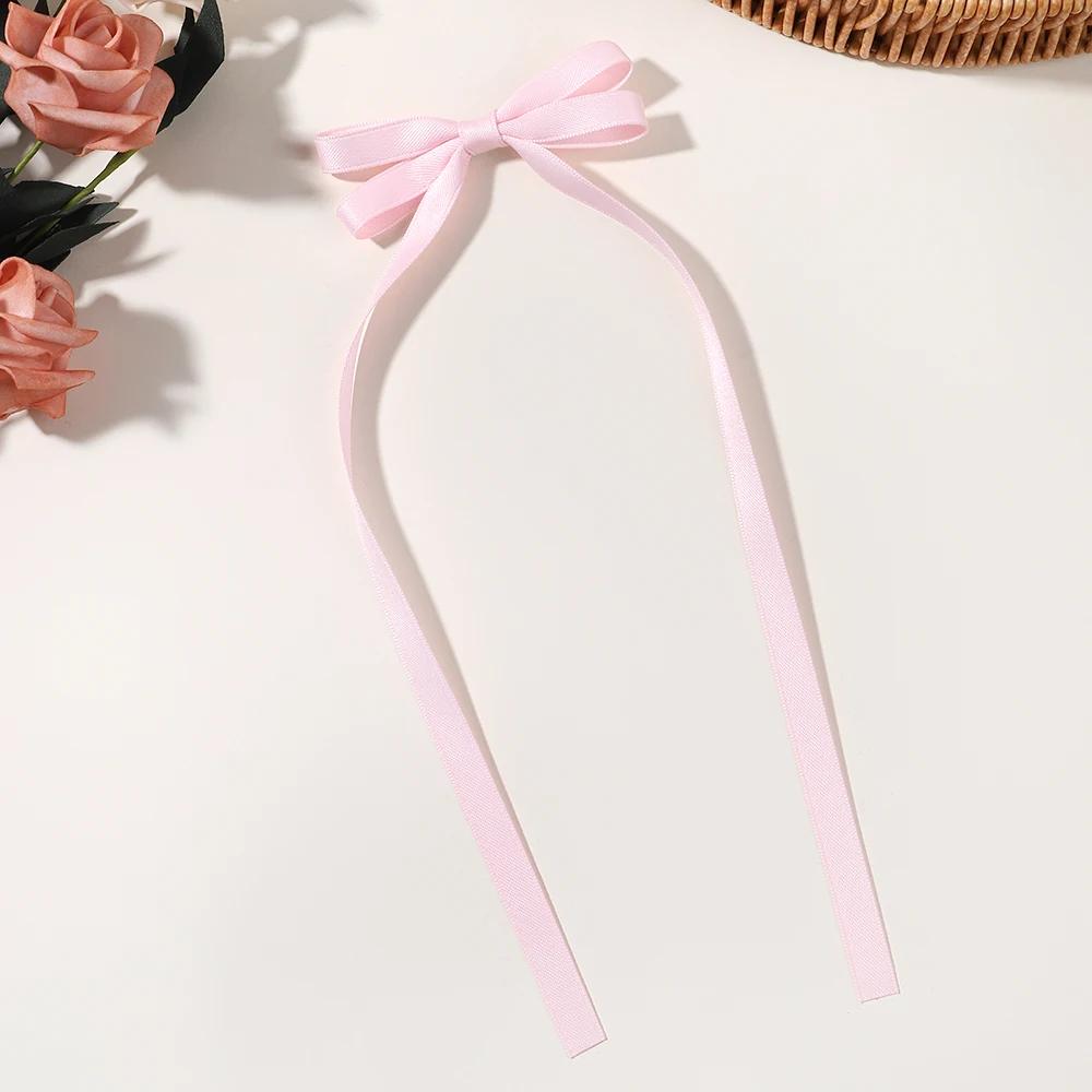 1 Stück/Los Ballettstil Mädchen Schleife Langes Band Haarspange Süßes Mädchen Halb Zusammengebundenes Haar Kopfschmuck Stil Mode Haarschmuck