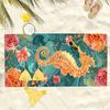 Lebhaftes Seepferdchen & Korallenriff Unterwasser Design Muster Schwimmtuch Sommer Strand Camping Schwimmbad Reiseutensilien