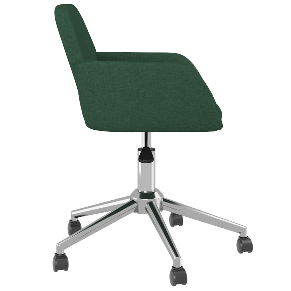 Dining Room Chairs 2 Pcs Swivel Dark Green Fabric