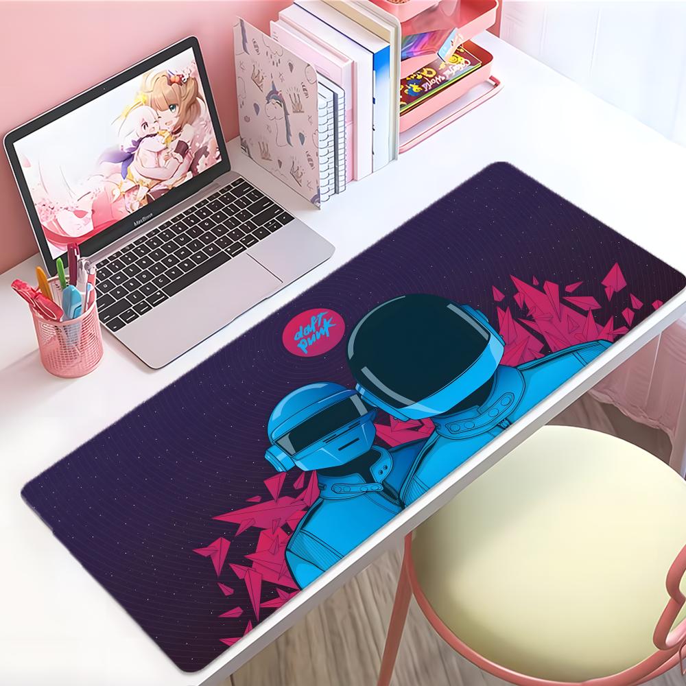 Cool Electronic Band Ddaft Punk Mouse Pad Large Thick Desk Pad Stitched Edges Gaming Mouse Mat For Pc