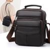 Men's Small Leather Shoulder Crossbody Bag Business Casual Travel Mini Sling Bag