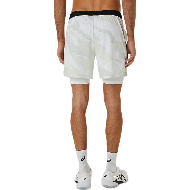 Asics Match Graphic 7In Short Logo Men Shorts Bright-White 2041A248-100