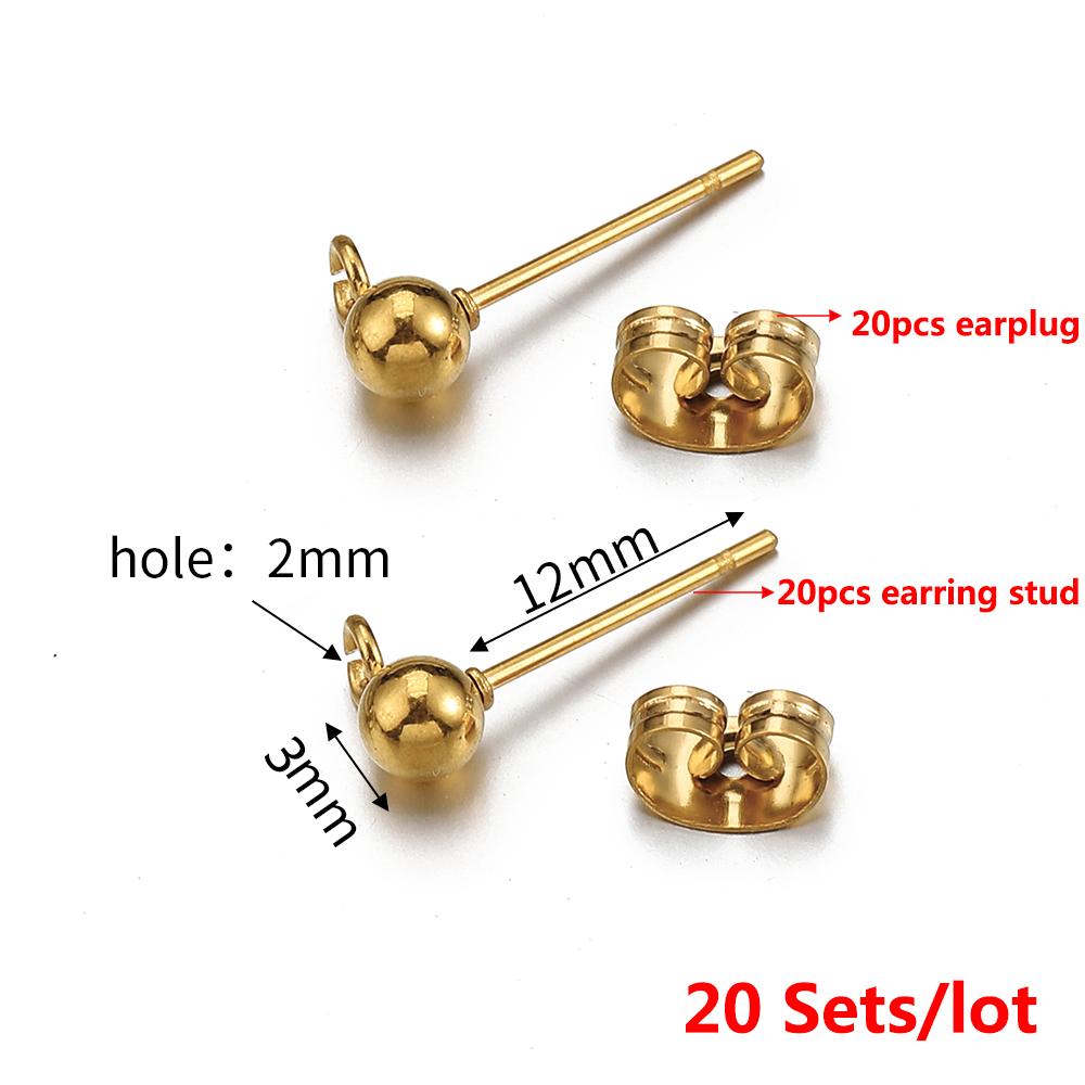Kein Verblassen 10 Stück Edelstahl Leere Ohrstecker Basis Pins Mit Ohrstecker Ohrrücken für Schmuckherstellung DIY Zubehör