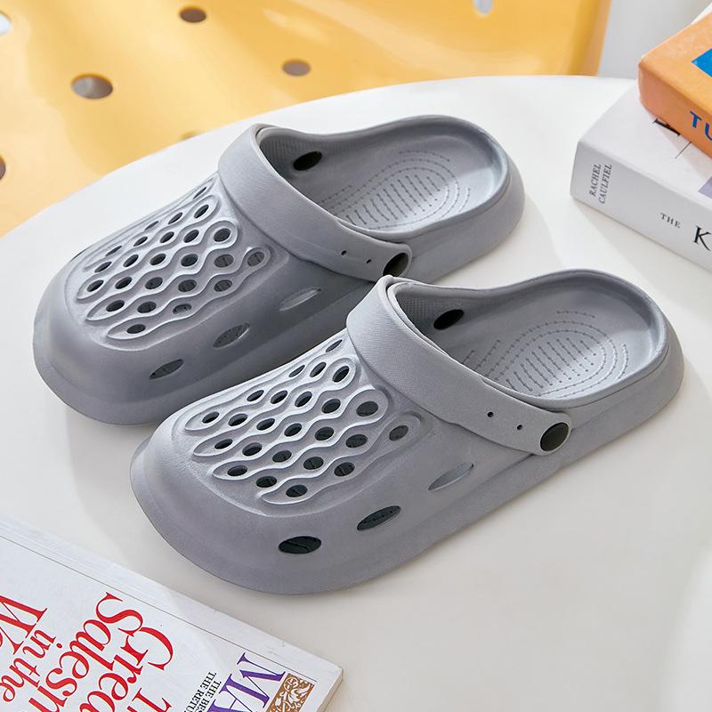 Sandale groase pentru bărbați și femei, papuci de vară, papuci de exterior, unisex, pantofi de casă, cupluri, pantofi plati EVA cu talpă moale, flip-flops cu gol