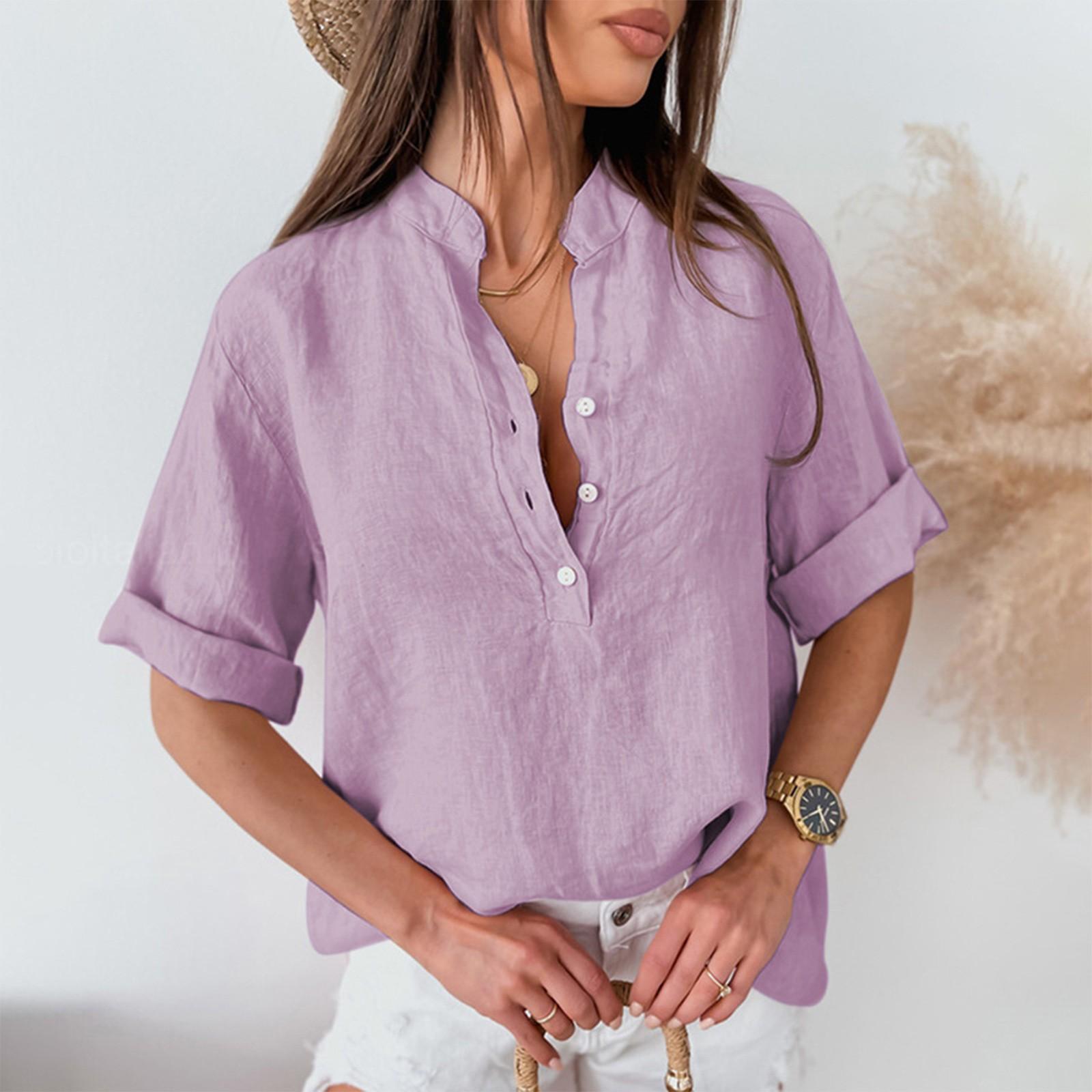 Модный и сексуальный женский новый летний однотонный повседневный пуловер — фото 8