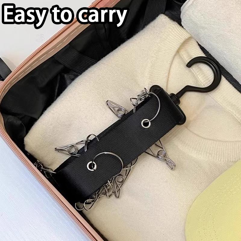 8 Clips Hanging Closet Organizer Cap Door Wall Mounted Rack Free Punch Hat Holder